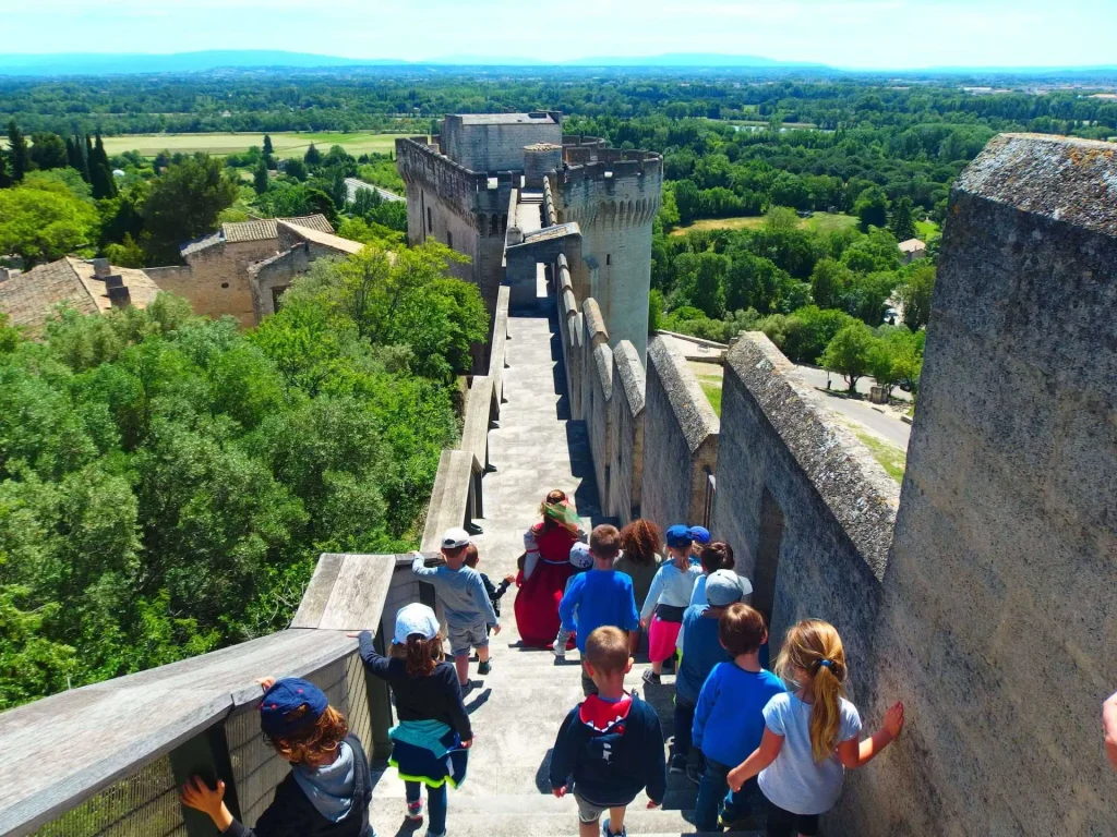 Vue du haut du Fort St-André sortie scolaire